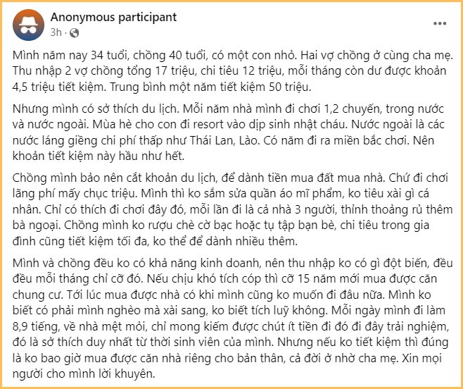 Than không có tiền tiết kiệm nhưng nghe tới cách chi tiêu, ai cũng phải thở dài: “Thế này có dư được mới lạ”- Ảnh 1.